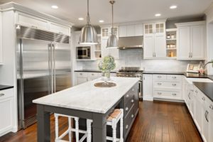 kitchen countertop materials marble and stainless steel